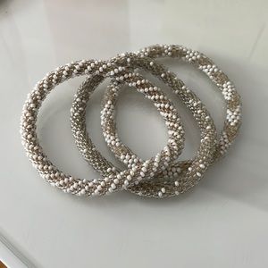 Roll on beaded bracelets -set of 3